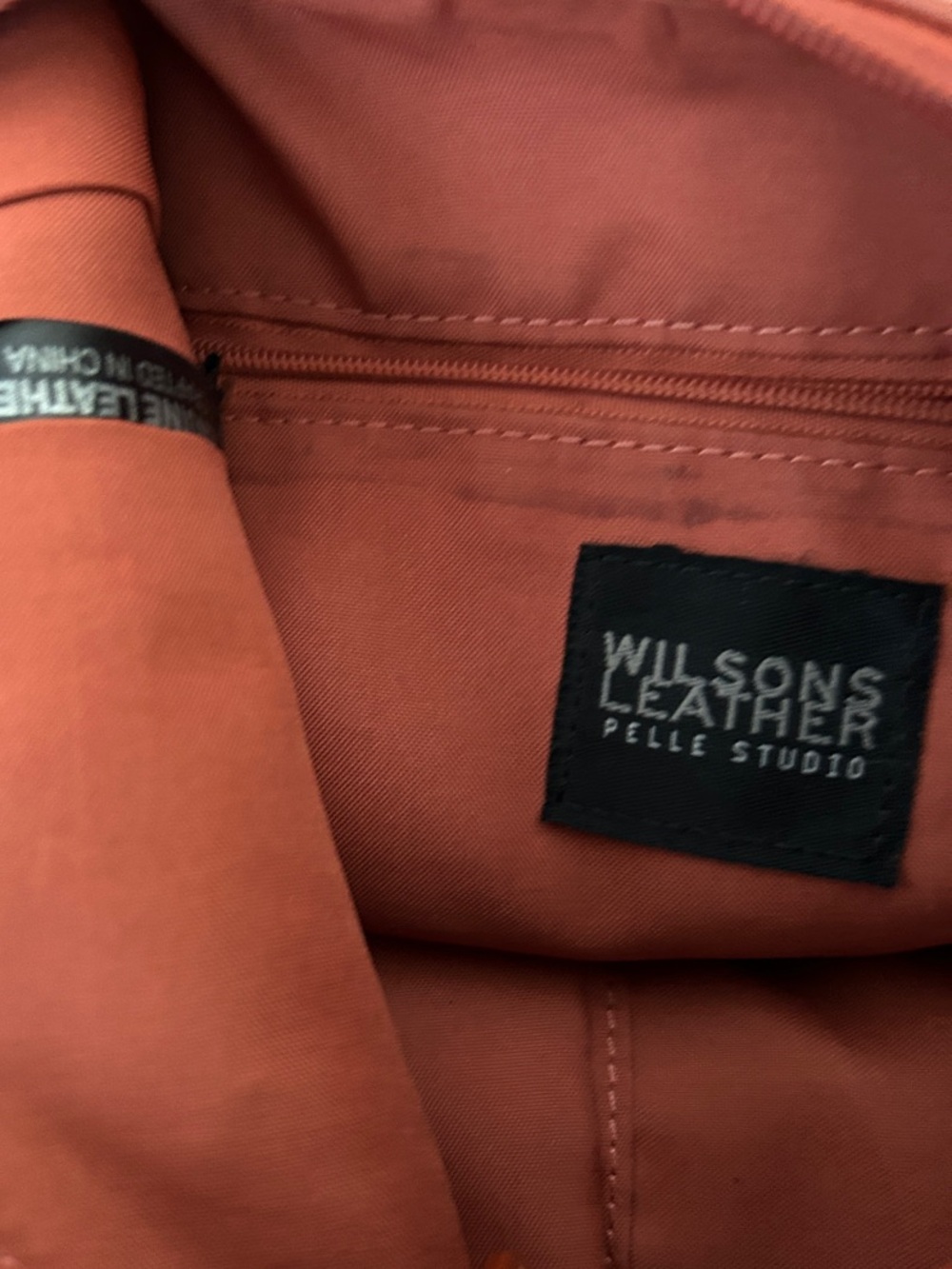 Wilsons Leather Rust Shoulder Hobo Bag - Picture 3 of 6